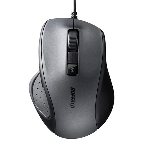 バッファロー　有線　ＢｌｕｅＬＥＤ　光学式マウス　静音　５ボタン　ブラック　ＢＳＭＢＵ３００ＢＫ　１個2