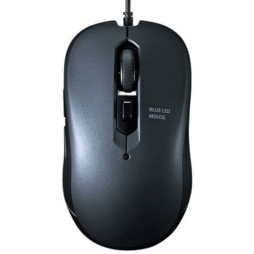 サンワサプライ　有線ブルーＬＥＤマウス　ガンメタ　ＭＡ－ＢＬ１１４ＧＭ　１個1