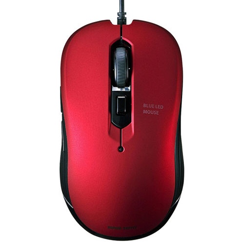 サンワサプライ　有線ブルーＬＥＤマウス　レッド　ＭＡ－ＢＬ１１４Ｒ　１個1