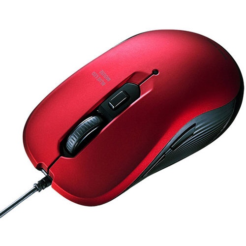 サンワサプライ　有線ブルーＬＥＤマウス　レッド　ＭＡ－ＢＬ１１４Ｒ　１個2