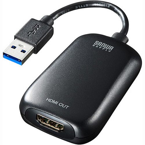【クリックで詳細表示】サンワサプライ USB3.0-HDMIディスプレイアダプタ(1080P対応) USB-CVU3HD1 1個 USB-CVU3HD1