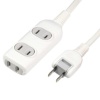 ELPA 電源タップ 2P・3個口 3m ホワイト LPT-303N(W) 1個