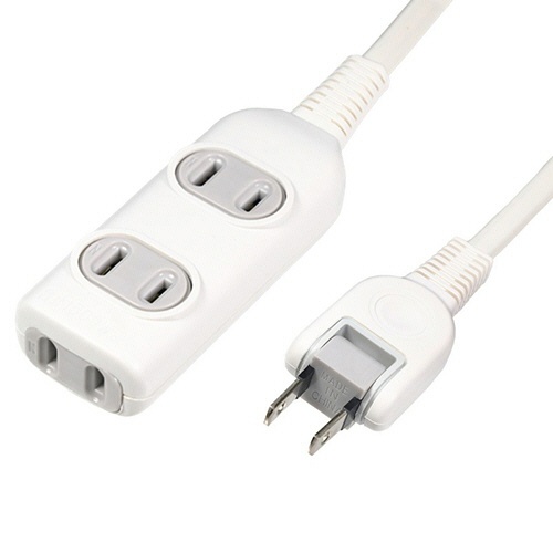 ＥＬＰＡ　電源タップ　２Ｐ・３個口　３ｍ　ホワイト　ＬＰＴ－３０３Ｎ（Ｗ）　１個1