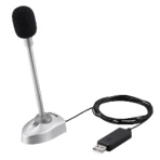 バッファロー　マイクロフォン　ＵＳＢ接続　小型スタンドタイプ　ＢＳＨＳＭＵＭ１１０ＳＶ　１台