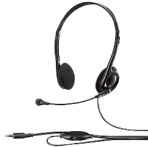 バッファロー　両耳ヘッドバンド式ヘッドセット　４極　ブラック　ＢＳＨＳＨＣＳ１００ＢＫ　１個