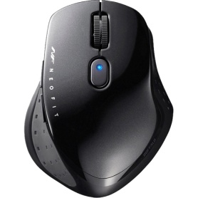 バッファロー　無線　ＢｌｕｅＬＥＤ　５ボタン　ネオフィットマウス　Ｍサイズ　ブラック　ＢＳＭＢＷ５１０ＭＢＫ　１個