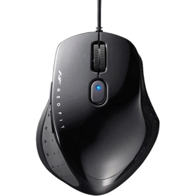 バッファロー　有線　ＢｌｕｅＬＥＤ　５ボタン　ネオフィットマウス　Ｍサイズ　ブラック　ＢＳＭＢＵ５１０ＭＢＫ　１個