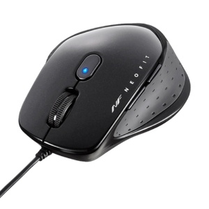 バッファロー　有線　ＢｌｕｅＬＥＤ　５ボタン　ネオフィットマウス　Ｍサイズ　ブラック　ＢＳＭＢＵ５１０ＭＢＫ　１個2
