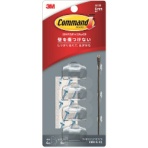 ３Ｍ　コマンドフック　コード用　クリア　Ｓサイズ　（フック４個＋タブ６枚）　ＣＭＧ－Ｓ－ＣＬ　１パック