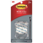 ３Ｍ　コマンドフック　コード用　クリア　Ｍサイズ　（フック２個＋タブ３枚）　ＣＭＧ－Ｍ－ＣＬ　１パック