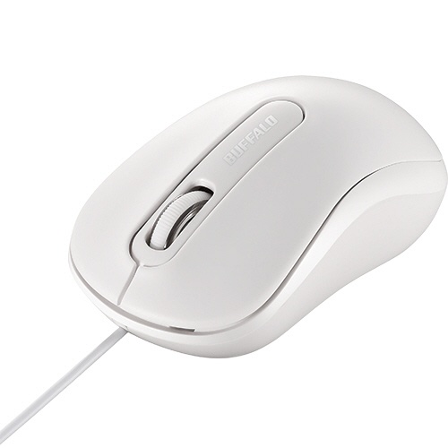 バッファロー　有線　光学式マウス　３ボタンタイプ　Ｍサイズ　ホワイト　ＢＳＭＯＵ０５０ＭＷＨＺ　１個2