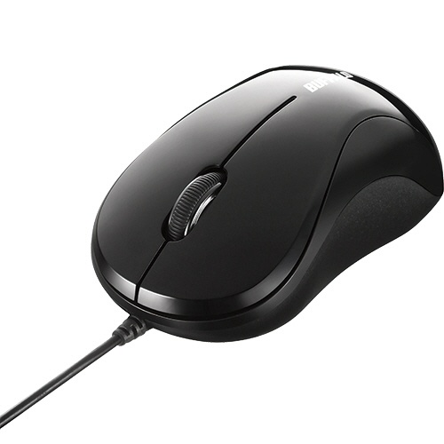 バッファロー　有線　光学式マウス　３ボタンタイプ　Ｓサイズ　ブラック　ＢＳＭＯＵ０５０ＳＢＫＺ　１個2