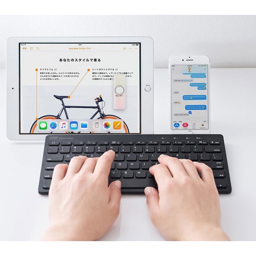 サンワサプライ　タブレットスタンド機能付き　Ｂｌｕｅｔｏｏｔｈキーボード　ＳＫＢ－ＢＴ２８ＢＫ　１台5