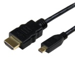 ＳｔａｒＴｅｃｈ．ｃｏｍ　ハイスピードＨＤＭＩケーブル　イーサネット対応　１．８ｍ　ＨＤＭＩ（オス）－ＨＤＭＩ　Ｍｉｃｒｏ（オス）　ブラック　ＨＤＭＩＡＤＭＭ６　１本
