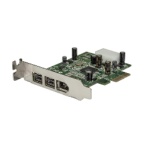 ＳｔａｒＴｅｃｈ．ｃｏｍ　ＩＥＥＥ　１３９４ａ×１／１３９４ｂ×２増設ＰＣＩｅカード　ロープロファイル対応　ＦｉｒｅＷｉｒｅ　８００×２／４００×１　ＰＥＸ１３９４Ｂ３ＬＰ　１台
