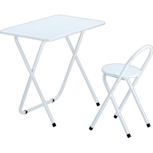 ナカバヤシ　折りたたみデスク＆チェア　幅８００×奥行５００ｍｍ　ホワイト　ＦＤＣ－１０１Ｗ　１セット1