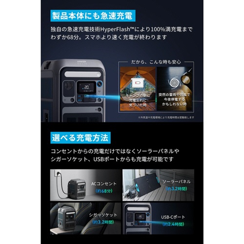 アンカージャパン　ポータブル電源　ＡＮＫＥＲ　Ｓｏｌｉｘ　Ｃ３００　Ｐｏｒｔａｂｌｅ　Ｐｏｗｅｒ　Ｓｔａｔｉｏｎ　２８８Ｗｈ　ブラック　Ａ１７２２５１１　１台6