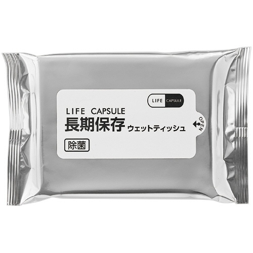 河本総合防災　ＬＩＦＥ　ＣＡＰＳＵＬＥ　長期保存ウェットティッシュ　１ケース（５０個）1
