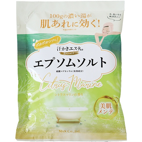 マックス　汗かきエステ気分　スペシャリテ　エプソムソルト　シトラスマリンの香り　１００ｇ　１パック1