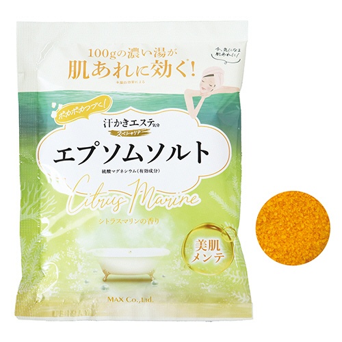 マックス　汗かきエステ気分　スペシャリテ　エプソムソルト　シトラスマリンの香り　１００ｇ　１パック3