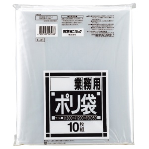 日本サニパック　Ｌシリーズ　業務用ポリ袋　ダストカート用　透明　１５０Ｌ　０．０５０ｍｍ　Ｌ－９８　１パック（１０枚）1