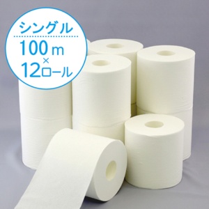 日本製紙クレシア　スコッティ　２倍巻き　フラワーパック　シングル　芯あり　１００ｍ　１パック（１２ロール）4