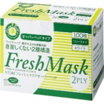 川西工業　フレッシュマスク　２ＰＬＹ　オーバーヘッド　１箱（１００枚）