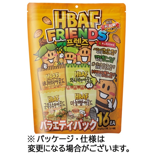 ＴＹＧ商事　ハニーバターアーモンド＆フレンズ・バラエティーパック　１４８ｇ　１パック（１６袋）1