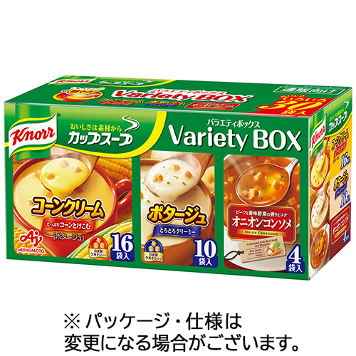 【クリックで詳細表示】味の素 クノール カップスープ バラエティボックス 1箱(30食) 980994