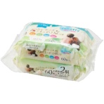 昭和紙工　ｐｕｒｅｆｆｙ　ふんわり大判１枚でしっかりふけるおしりふき　１パック（１２０枚：６０枚×２個）