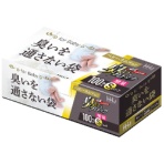 ハウスホールドジャパン　臭いブロック袋　アイボリー　Ｓサイズ　ヨコ１７０×タテ３４０×厚み０．０３０ｍｍ　ＡＢ０２　１箱（１００枚）