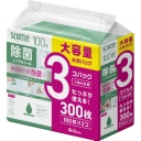 日本製紙クレシア　スコッティ　ウェットティシュー　除菌　ノンアルコールタイプ　つめかえ用　１パック（３００枚：１００枚×３個）