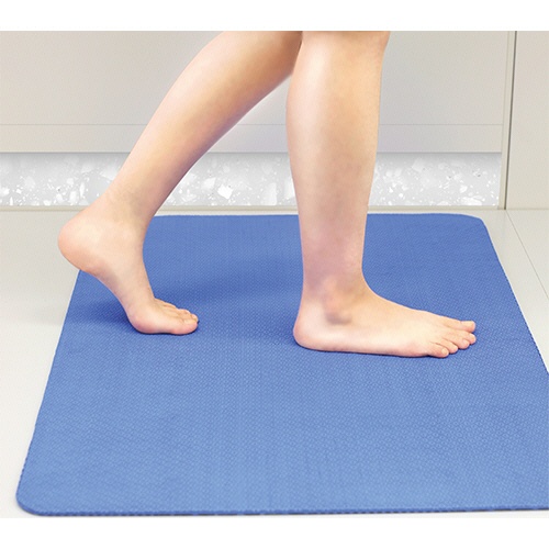 ワイズ　すべりにくいお風呂場マット　約８５×６０ｃｍ　ブルー　ＢＷ－０２７　１枚4