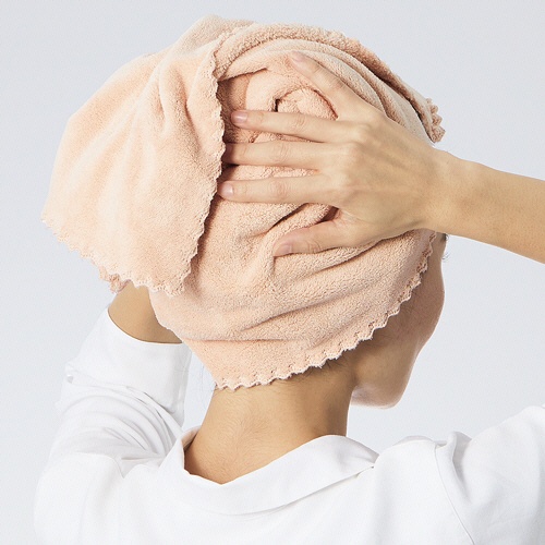 本多タオル　クイックヘアドライタオル　約４０×１００ｃｍ　ピンク　０３５９Ｐ　１枚5