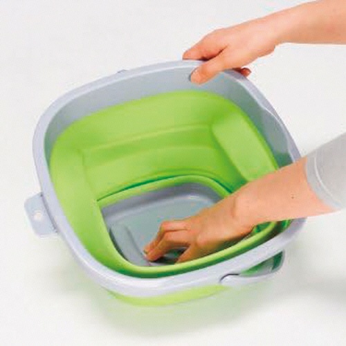 コジット　薄く畳めるバケツ　１０Ｌ　グリーン　１個2