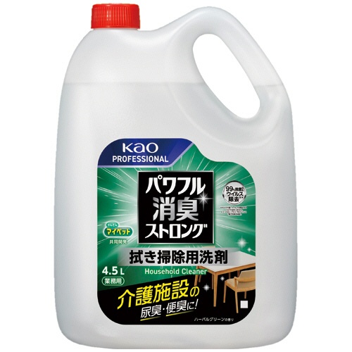 花王　パワフル消臭ストロング　拭き掃除用洗剤　業務用　４．５Ｌ　１本1