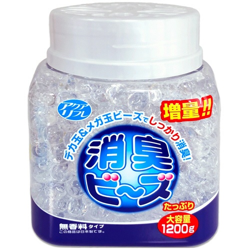 ライオンケミカル　アクアリフレ　消臭ビーズ　無香料　本体　大容量　１２００ｇ　１個1