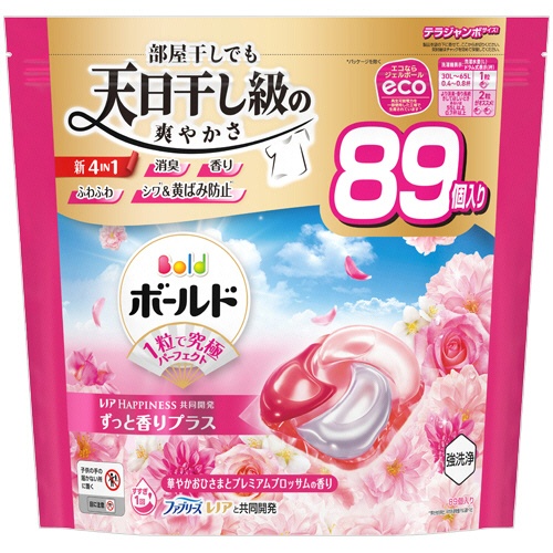 Ｐ＆Ｇ　ボールド　ジェルボール４Ｄ　華やかプレミアムブロッサムの香り　つめかえ用　テラジャンボ　１パック（８９個）1