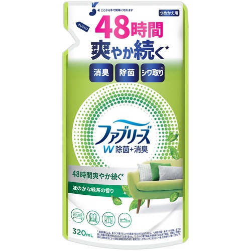 Ｐ＆Ｇ　ファブリーズ　ダブル除菌　緑茶成分入り　ほのかな緑茶の香り　つめかえ用　３２０ｍＬ　１個1