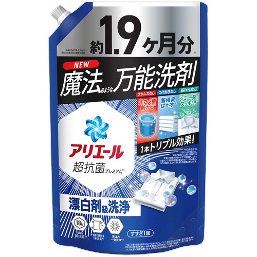 Ｐ＆Ｇ　アリエール　ジェル　つめかえ用　ウルトラジャンボサイズ　１．４ｋｇ　１パック1