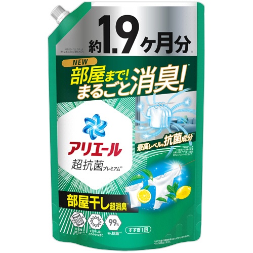 Ｐ＆Ｇ　アリエール　ジェル　部屋干しプラス　つめかえ用　ウルトラジャンボサイズ　１．４ｋｇ　１パック1