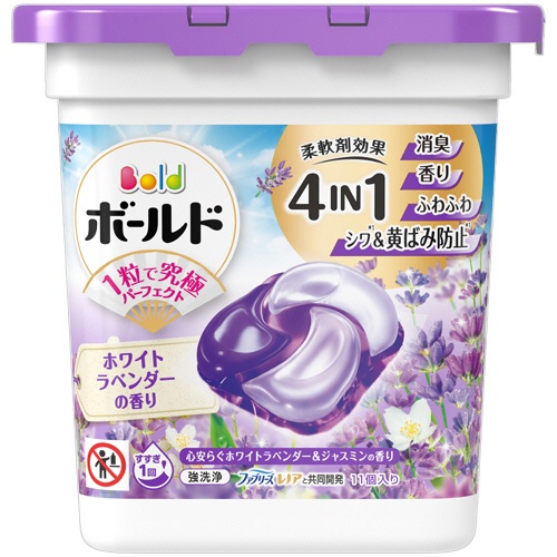 Ｐ＆Ｇ　ボールド　ジェルボール４Ｄ　心安らぐホワイトラベンダー＆ジャスミンの香り　本体　１パック（１１個）1