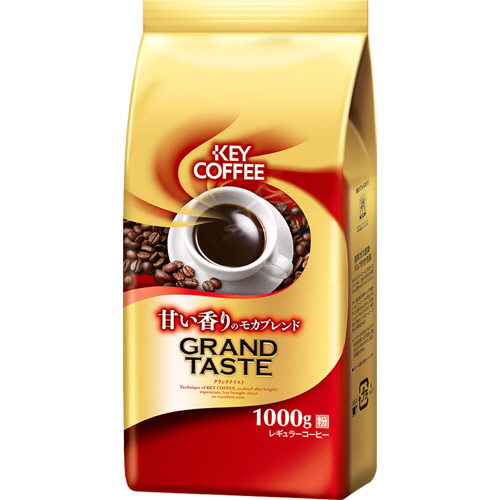 【クリックで詳細表示】キーコーヒー グランドテイスト 甘い香りのモカブレンド 1000g(粉) 1袋 100793