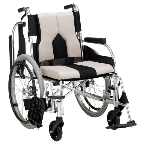 マキテック　多機能タイプ車いす　カラーズ　スイングアウトタイプ（自走式・背折れタイプ）　シート幅４２ｃｍ　ライトグレー　ＫＣ－２ＬＧ　１台1