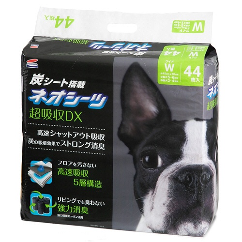 コーチョー　ペット用トイレシーツ　ネオシーツ＋カーボンＤＸ　ワイド　小型犬５～６回分・中型犬２～４回分　１パック（４４枚）1