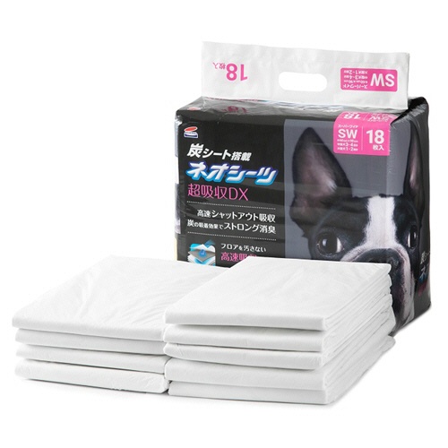 コーチョー　ペット用トイレシーツ　ネオシーツ＋カーボンＤＸ　スーパーワイド　中型犬３～４回分・大型犬１～２回分　１パック（１８枚）2