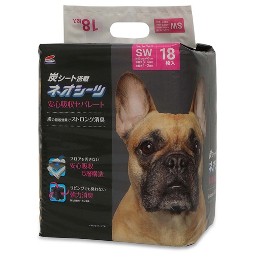 コーチョー　ペット用トイレシーツ　ネオシーツカーボンセパレート　スーパーワイド　中型犬３～４回分・大型犬１～２回分　１パック（１８枚）1