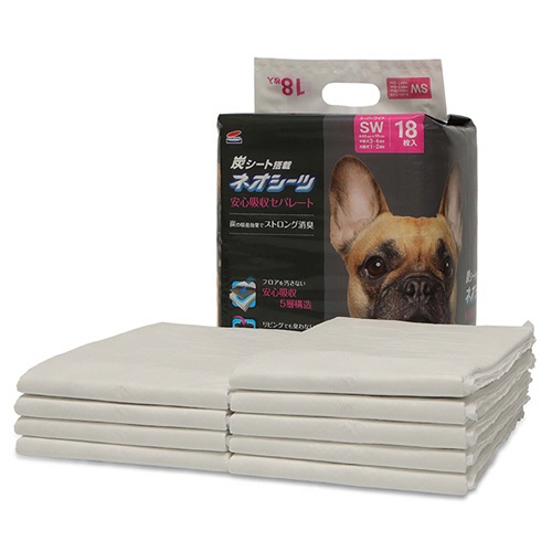 コーチョー　ペット用トイレシーツ　ネオシーツカーボンセパレート　スーパーワイド　中型犬３～４回分・大型犬１～２回分　１パック（１８枚）2