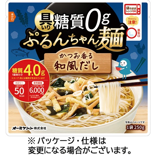 オーミケンシ　具いり糖質０ｇぷるんちゃん麺　かつお香る和風だし　２５０ｇ　１パック1