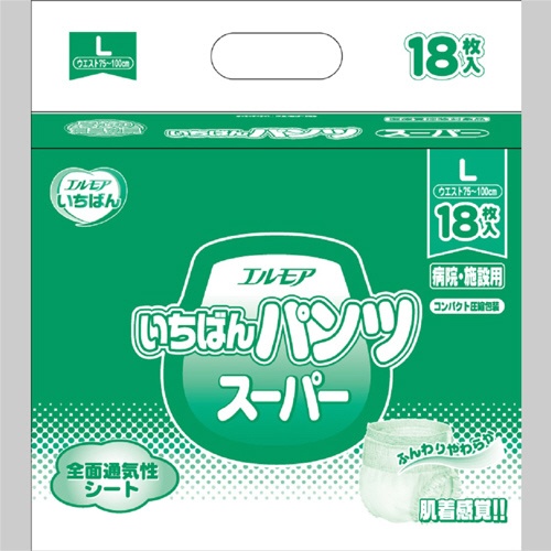 カミ商事　エルモア　いちばん　パンツ　スーパー　Ｌ　１パック（１８枚）1